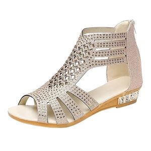 Elegant Golden Women's Sandals